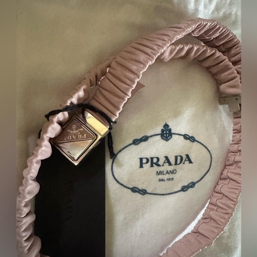 Prada Blush Pink leather belt
